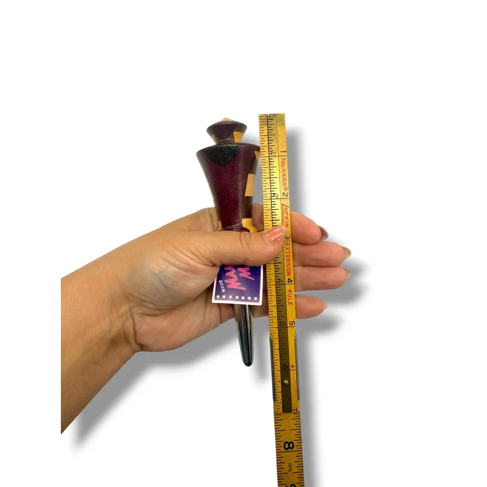 Handcrafted Exotic Wood Wine Bottle Stopper | Turned Wood Barware Gift